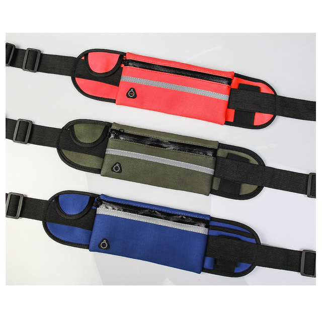 Outdoor Sports Running Jogging Neoprene Waterproof Waist Belt Bag Cell Phone Pouch Elastic Fanny Pack With Water Bottle Holder