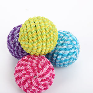 Özel Pet köpek çiğnemek temizleme diş oyuncak topu pamuk halat köpek oyuncak - Product Image 3