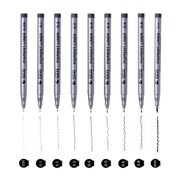 China Pigment Fine Pens Manufacturer Fine Point Markers Markers Fine Tip Fine Line Drawing Pen for Sketch Book
