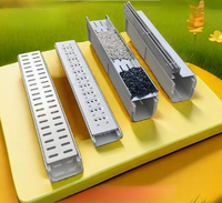 Drain de tranchée à canal en U en acier inoxydable 304/316 avec couvercle de grille pour hôtel, cuisine,  | Grille amovible