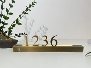 Plaque de numéro de <span class=keywords><strong>porte</strong></span> extérieure en acrylique illuminée, panneau de guidage pour <span class=keywords><strong>entrée</strong></span> <span class=keywords><strong>d</strong></span>'hôtel, enseignes de chambre - Product Image 2
