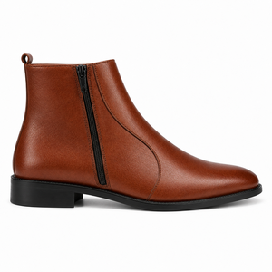 Bottes Chelsea en cuir professionnelles à fermeture éclair, chaussures classiques à la cheville, chaussures habillées haut de gamme, bottes confortables pour la marche au quotidien - Product Image 5