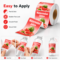 Aangepaste merklogo waterdichte sticker, geschikt voor verpakkingslabels van voedsel, alcohol, dranken, bedrijven en cosmetica