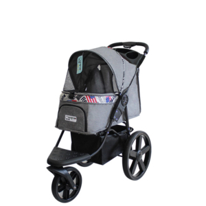 ओएम ओडम फैक्टरी थोक आउटडोर चलने फोल्डेबल तीन पहियों पालतू कुत्ते बिल्ली स्टलर पालतू जानवर ट्राली - Product Image 2