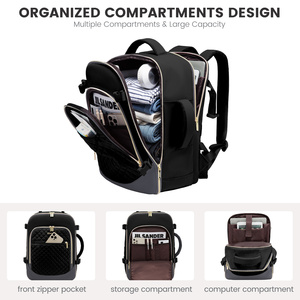 Sac à dos de voyage LOVEVOOK, sac à dos personnel, bagage à main approuvé pour les vols, sac à dos pour ordinateur portable 17 pouces, sac de voyage pour <span class=keywords><strong>week</strong></span>-<span class=keywords><strong>end</strong></span>, sac de voyage pour une nuit, sac à dos unisexe - Product Image 4