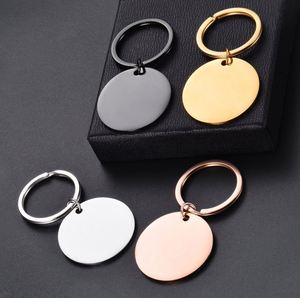 Wholesale Minimalist Round Metal Keychain, Multi-Color Plain <b>Key</b> <b>Ring</b> Pendant Promotional Giveaway for Business, Shop & Event - Product Image 4