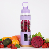 Blender portable sans fil rechargeable USB-C de 600 ml, sans BPA, avec couvercle anti-fuite et bec verseur, 2 vitesses pour smoothies et glace pilée