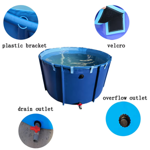 Équipement d'élevage de poissons en plastique pour aquarium de 3000 L / autres équipements d'aquaculture / réservoir d'eau rond <span class=keywords><strong>avec</strong></span> structure en tuyaux PVC - Product Image 5