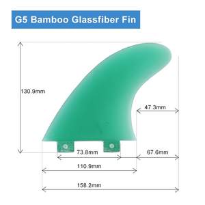 Accessoires de surf pour jeux d'eau USbox G5 <span class=keywords><strong>FCS</strong></span> 1 SUP Board 3 <span class=keywords><strong>Fin</strong></span> Longboard Fishboard Boo gie Surfboard Surf Fins Fiberglass - Product Image 2