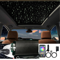Kit d'éclairage LED pour toit de voiture avec fibres optiques, couleurs RGBW, télécommande et contrôle par application pour la décoration de plafond étoilé