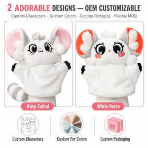 Sac de couchage suspendu en fausse fourrure de lapin, type marionnette à main, et nid-caverne en peluche pour petaugeur, 2-en-1, pochette de réconfort, lit-cage chaud, doux et confortable - Product Image 6