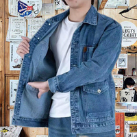 Venta caliente High Street Style Chaqueta de mezclilla para hombre Diseño vintage y formal Transpirable Personalizable para ropa de invierno