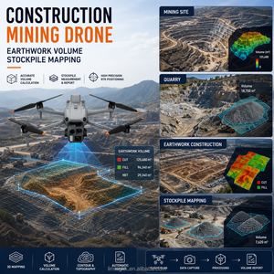 โดรนก่อสร้างและสำรวจ MATRICE 4E สำหรับคำนวณปริมาตรงานดิน วิเคราะห์พื้นที่เก็บของ และทำแผนที่ภูมิประเทศ พร้อมโซลูชันสำหรับโครงการต่างๆ - Product Image 1