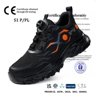 Chaussures de sécurité unisexes légères en cuir microfibre avec embout en acier, semelle intermédiaire en Kevlar, bottes de travail d'hiver pour l'usine