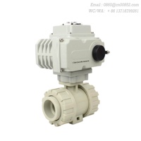 Katup Bola Bermotor EDAK PPH 2 Arah 1/2in-4in 220V 24V Aktuator Bermotor On Off Tahan Korosi IP67 Irigasi Air PPR