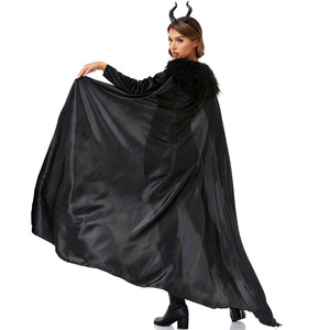Black Witch Evil Queen Cosplay Outfit Ladies Fancy Dress Adult Deluxe Maleficent Costume Mujeres Halloween Party Fancy Dress - Product Image 4