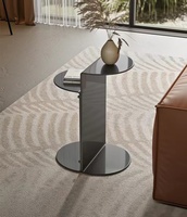 Table de salle à manger d'hôtel, table basse de salon, table d'appoint de loisirs, ensemble de table de luxe moderne en acier inoxydable miroir pour la maison