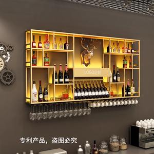 Estantería Industrial de vino tinto, mueble creativo montado en la pared, gabinete de vino, estante de exhibición de hierro para restaurante, barra de viento Industrial - Product Image 6