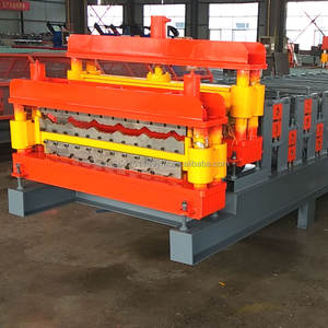 Bobina de revestimiento de <span class=keywords><strong>Aluzinc</strong></span> Popular de Chile Planchas Pv4 y 5V Máquina formadora de rollos de hoja de techo de metal de aluminio de doble capa - Product Image 3