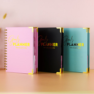 Agenda Planner Giornaliera, Settimanale e Mensile Personalizzata Senza Data, Taccuino A5 con Copertina Rigida in Pelle e Rilegatura <span class=keywords><strong>a</strong></span> Spirale - Product Image 5