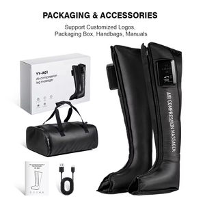 Masajeador de piernas recargable profesional Zoshine, bomba de recuperación deportiva, botas con mangas de compresión de aire, máquina de terapia de masaje - Product Image 5