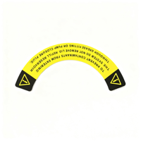 Autocollant de sécurité industriel en PVC, autocollant personnalisable, imperméable, anti-ultraviolet, étiquette de précaution pour machine