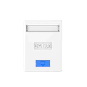 Flache Einzel- oder Doppel-Port Wandmontage RJ45 Aufputz-<span class=keywords><strong>Box</strong></span> Steckdosen-Frontplatte ABS Cat6 RJ45 RJ11 Frontplatte Cat 6 Frontplatte - Product Image 1