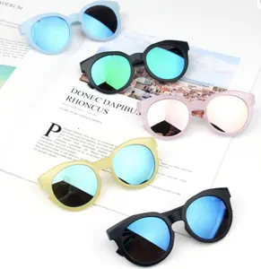 Kids sunglasses summer out door sun glasses cute fashion boys girls shades 2022 mirror lens color eyewear