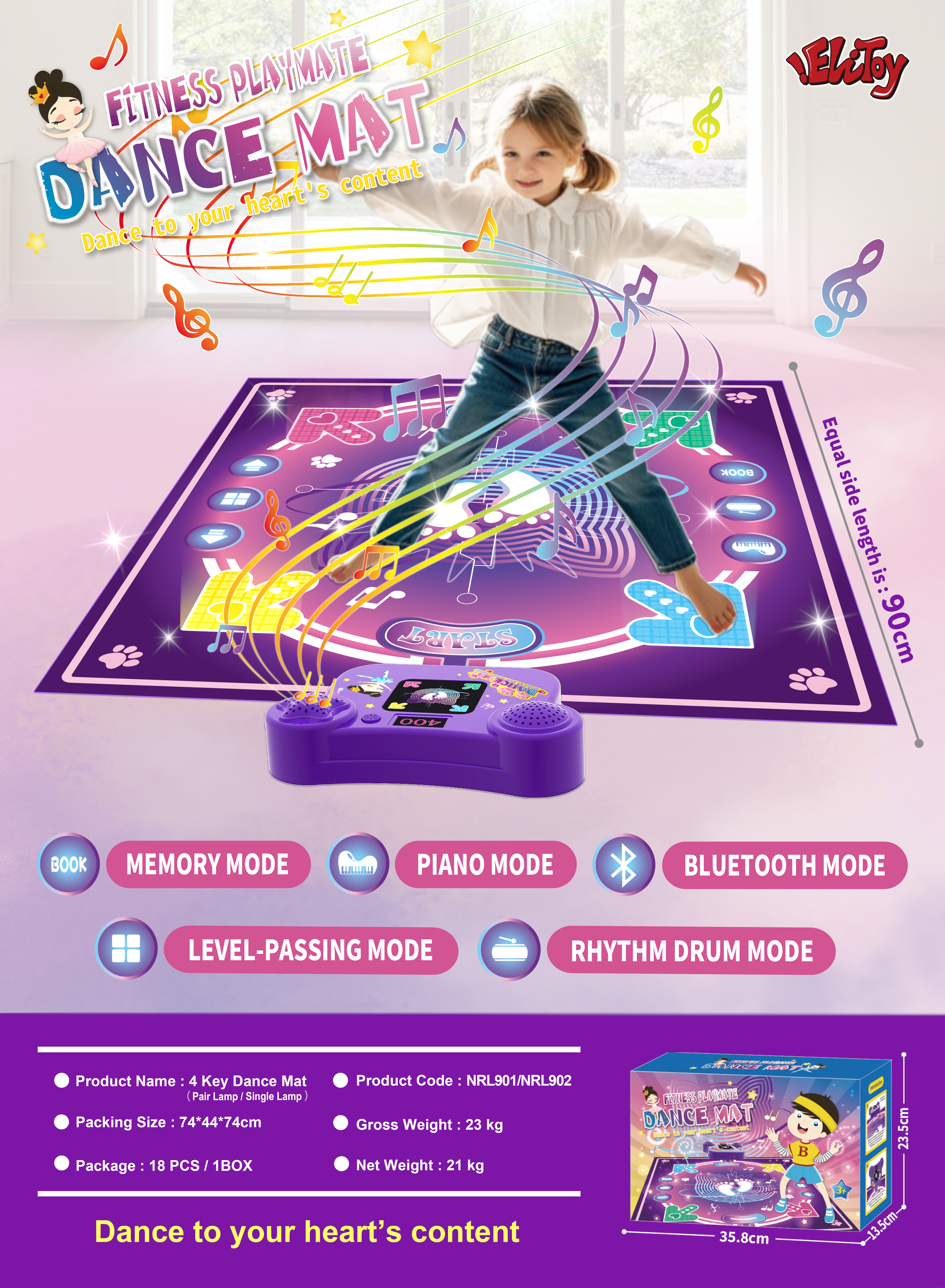 Versión ligera individual de 4 teclas para una sola persona - ELI277394