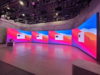 Panel de pantalla LED curvo delgado de pared LED de producción virtual fija para estudio de TV interior y pantalla de película pantalla led interior