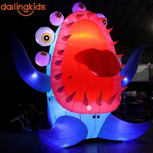 Monstre géant gonflable bleu à un œil, style peluche, collection de personnages de dessins animés pour fêtes d'enfants, festivals et séances photo - Product Image 6