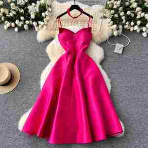 Vestido Túnica Elegante de Verano para Mujer, Estilo Casual, Tejido Transpirable y Ecológico, con Tirantes Finos, Sin Mangas, en Rojo, Negro y Blanco - Product Image 2