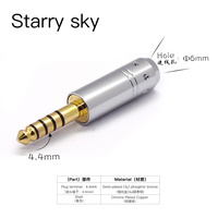 Adaptateur convertisseur femelle Starry Headphone 2,5 mm 3,5/4,4 mm, prise audio stéréo dorée, sortie AC, neuf