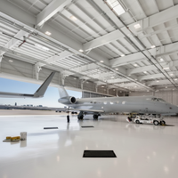 Hangar d'avion préfabriqué en structure légère en acier de conception moderne pour le stockage d'avions