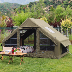 Tenda da <span class=keywords><strong>Glamping</strong></span> di Lusso Portatile da 6,3 Metri Quadrati Impermeabile in Cotone TC Oxford Tettoia Gonfiabile da Campeggio per 3-4 Persone all'Aperto - Product Image 6