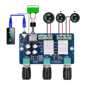 XH-A355 mô-đun khuếch đại công suất kỹ thuật số 2*15W + 30W YDA138-E bảng khuếch đại âm thanh 2.1 KÊNH với bảng khuếch đại điều chỉnh - Product Image 3