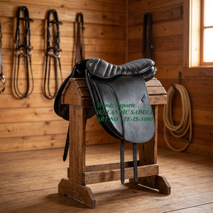 Silla de Montar Inglesa de Cuero Premium de Primera Calidad con Brida Occidental Integrada, Personalizada, Cómoda, para Equitación al Aire Libre, REAL - Product Image 3