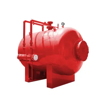 Sistema de supresión de incendios de espuma de tipo Horizontal con tanque de espuma de vejiga