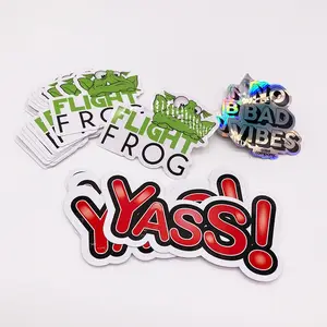 Wholesale Printed Custom Adhesive PVC Vinyl Decorative Die Cut Sticker Labels For Laptop