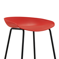Chaise de salle à manger à pieds hauts pour bureau, bar, école et restaurant, métal et plastique pour salon, cantine, café, cuisine