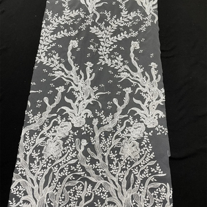 Chất lượng cao hoa thêu ren vải với sequins vải tuyn Net cho phụ nữ váy cưới Hàng may mặc giày túi - Product Image 1