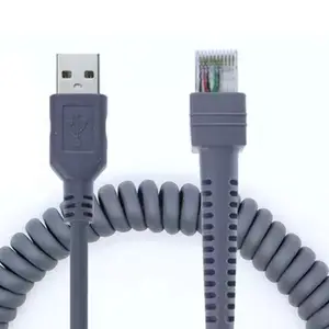 Scanner Data Cable Usb Telescopic Spring Cable LS1203 LS2208 LI2208 LS4278 LI4278 DS2208 DS4308 DS4608 DS8107 DS8178 DS6708 DS92