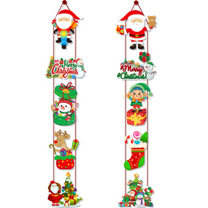 Feliz Navidad puerta colgante Banner Santa Claus muñeco de nieve pareado Navidad 2024 FIESTA DE Navidad decoración del hogar 2025 - Product Image 2