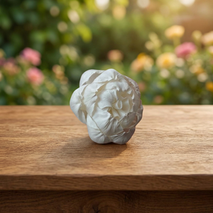 Flores Decorativas Artificiales Hechas a Mano de Madera Sola Ecológica de 8 cm, Flor de Cerezo Blanca y Peonía, Difusor de Aroma Seco para Interiores, Decoración de Bodas - Product Image 3