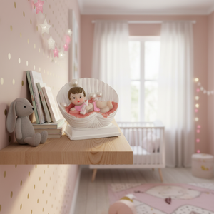 Decorazione per cameretta bambina a forma di conchiglia H60 MM, grazioso accessorio per la stanza dei bambini - Product Image 3