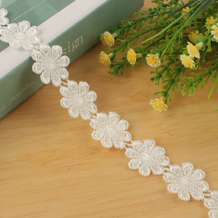 Lolita Water Soluble Lace Embroidery Lace Flower Decorative Lace Trim In Stocks
