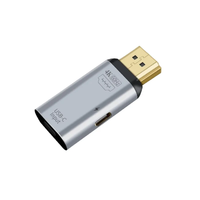 Adaptor konverter USB Tipe C, 2 in 1 USB Tipe C male ke AUDIO/VIDEO female 4K @ 60Hz dengan pengisian daya PD, PVC + cangkang logam campuran aluminium