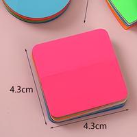 Blocs-notes adhésifs transparents en PET, mémos colorés carrés, ronds, adhésifs repositionnables, index adhésifs pour le bureau et l'école