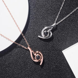 Collier Pendentif Bijoux Fantaisie Collier en Argent 925 Bijoux pour Femme Argent Sterling 925 Bijoux Couples - Product Image 2