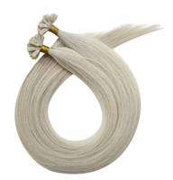 Extensions de cheveux humains à pointe en V pré-collées à la kératine, double épaisseur, couleur personnalisée 613 Blonde, 100% cheveux naturels Remy européens